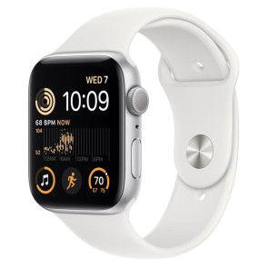 Apple Watch Series SE 2 44mm Silver Aluminium with White Sport Band (MNK23)