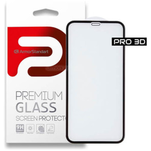 Захист екрану (скло) Armorstandart Icon 3D для iPhone 11 Pro/XS/X Black (ARM55720-GI3D-BK)