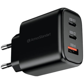 Зарядний пристрій ArmorStandart Resolute Power ARP-621 65W GaN Black (ARM70023)