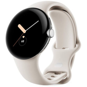Смарт-годинник Google Pixel Watch Polished Silver Case/Chalk Active Band (1 рік гарантії)
