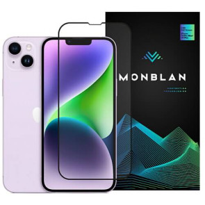 Захист екрану (скло) Monblan для iPhone 13 Pro Max/14 Plus 2.5D Anti Static 0.26mm (Black)