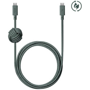 Кабель Native Union Anchor Cable USB-C/USB-C Pro 240W Slate Green (3 m) (ACABLE-C-GRN-NP)