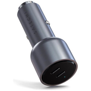 Зарядний пристрій Satechi 40W Dual USB-C PD Car Charger Space Grey (ST-U2C40CCM)