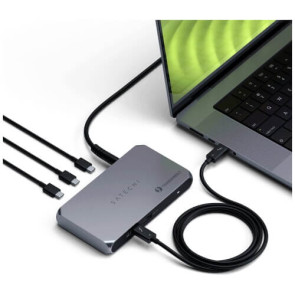 Адаптер Satechi Thunderbolt 4 Slim Hub Pro Space Gray (ST-HT4SHM-EU)