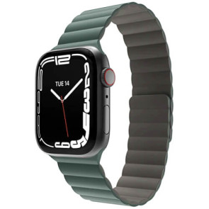 Ремінець для Apple Watch 42/44/45/49mm Switcheasy Skin Silicone Magnetic Watch Band Pine Green (MAW245078PG22)