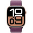 Apple Watch Series 10 46mm Rose Gold Aluminium with Plum Sport Loop (MWWV3)