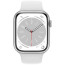 Apple Watch Series 8 41mm LTE Silver Aluminum with White Sport Band (MP4A3)