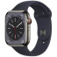 Apple Watch Series 8 45mm Graphite Stainless Steel with Midnight Sport Band (MNKU3)
