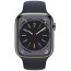 Apple Watch Series 8 45mm Graphite Stainless Steel with Midnight Sport Band (MNKU3)