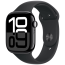 Apple WATCH Series 10 GPS + Cellular 46mm Jet Black Aluminium Case with Black Sport Band M/L (MWY33)