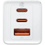 Зарядний пристрій Baseus GaN5 Pro Fast Charger 2C+U 65W White w/Type-C to Type-C (CCGP120202)