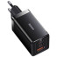 Зарядний пристрій Baseus GaN5 Pro Fast Charger 2C+U 65W Black w/Type-C to Type-C (CCGP120201)