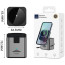 Бездротове ЗУ WIWU Cube Hub Wireless Charger 9in1 USB-C to3xUSB3.0+HDMI+RJ45+SD/MicroSDPD 100W Grey (Wi-W025)