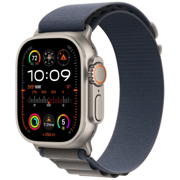 Apple Watch Ultra 2 Titanium with Blue Alpine Loop Medium (MREP3)