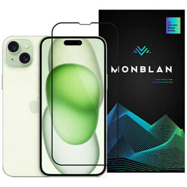 Защита экрана (стекло) Monblan для iPhone 16 Plus/15 Plus/14 Pro Max 2.5D Anti Static 0.26mm (Black)