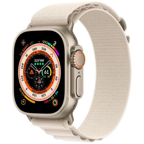 Apple Watch Ultra Titanium with Starlight Alpine Loop Large (MQF13/MQFT3)