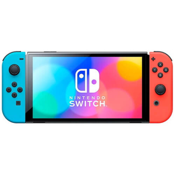 Игровая приставка Nintendo Switch OLED with Neon Blue and Neon Red Joy-Con (1 год гарантии)