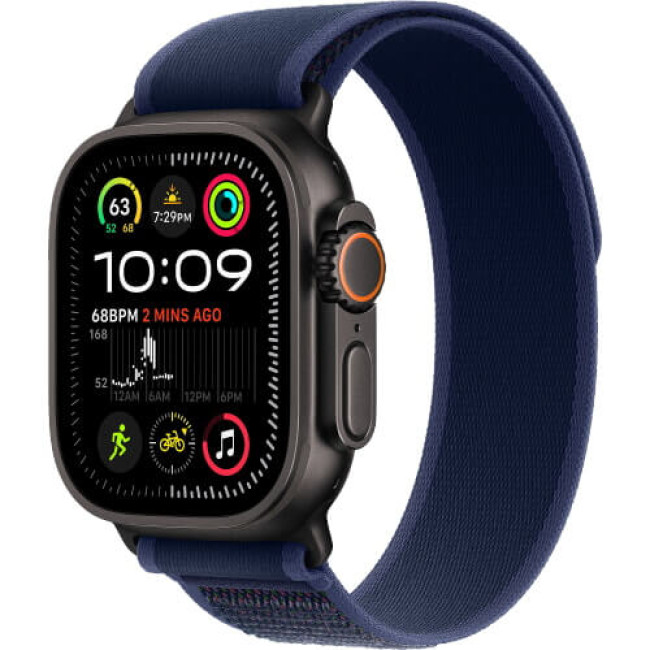 Apple Watch Ultra 2 Black Titanium with Blue Trail Loop S/M (MYQ73)