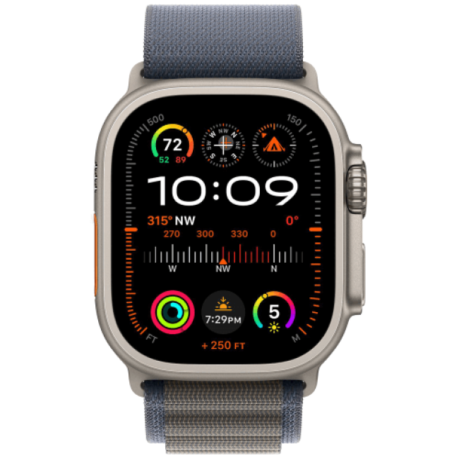 Apple Watch Ultra 2 Titanium with Blue Alpine Loop Medium (MREP3)