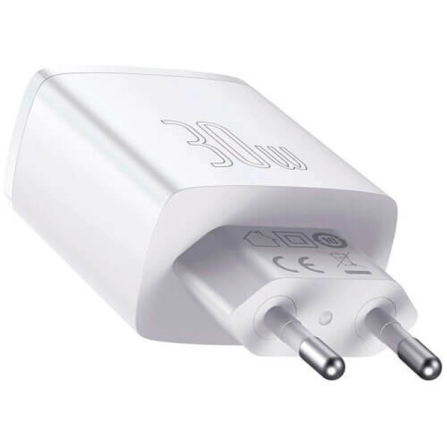 Зарядное устройство Baseus Compact Quick Charger 30W White (CCXJ-E02)