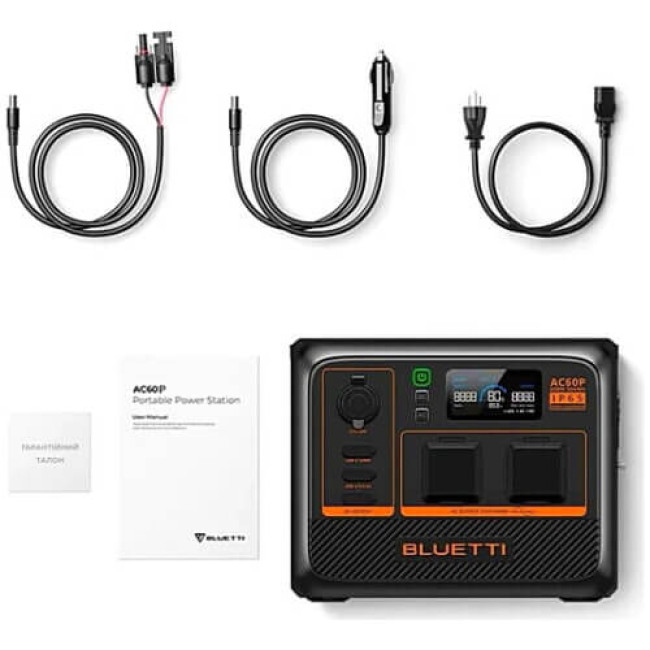 Зарядная станция BLUETTI AC60P 504Wh 600W (1 год гарантии)