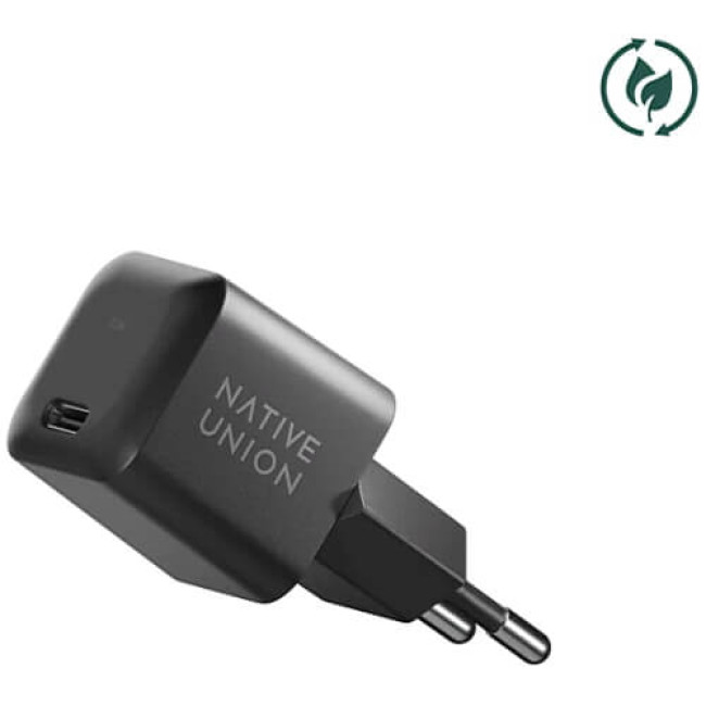 Зарядное устройство Native Union Fast GaN PD 30W USB-C Black (FAST-PD30-2-BLK-EU)