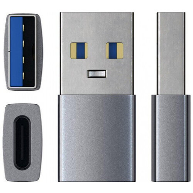 Адаптер Satechi Type-A to Type-C Adapter Space Gray (ST-TAUCM)
