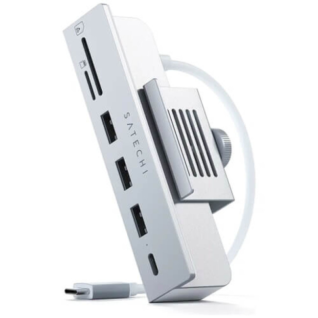 Адаптер Satechi Aluminum Type-C Clamp Hub Silver для iMac 24'' (ST-UCICHS)