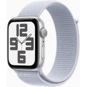 Apple Watch SE 2 2024 GPS 40mm Silver Aluminium with Blue Cloud Sport Loop (MXEE3)