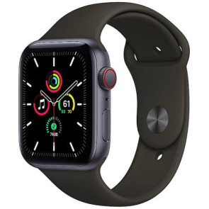 Apple Watch SE 40mm GPS + Cellular Space Grey Aluminium with Black Sport Band (MYEK2/MYED2)