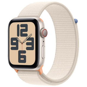 Apple Watch SE GPS + Cellular 40mm Starlight Aluminum with Starlight Sport Loop (MRG33)