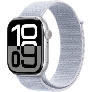 Apple Watch Series 10 46mm Silver Aluminium with Blue Cloud Sport Loop (MWWN3)