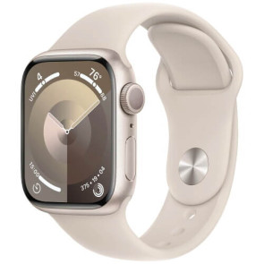 Apple Watch Series 9 41mm Starlight Aluminium with Starlight Sport Band S/M (MR8T3)