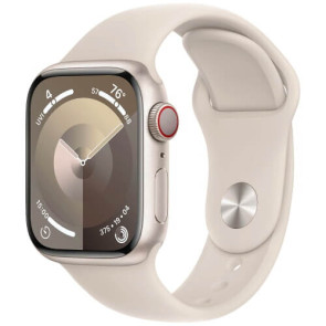 Apple Watch Series 9 41mm GPS + Cellular Starlight Aluminium with Starlight Sport Band S/M (MRHN3)