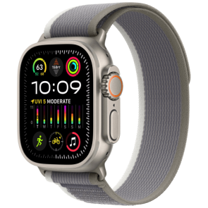 Apple Watch Ultra 2 Titanium with Green/Gray Trail Loop M/L (MRF43)