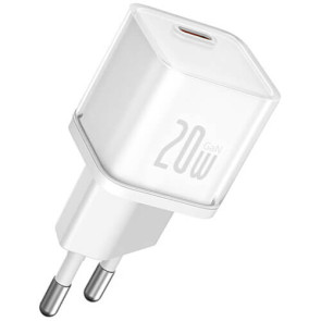 Сетевое зарядное устройство Baseus GaN5S Fast Charger 1C 20W EU (P10162503213-00) Moon White