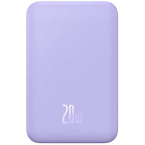 Дополнительный аккумулятор Baseus Magnetic Mini Wireless Fast Charge 5000mAh 20W с кабелем Nebula Purple (P10022107513-00)