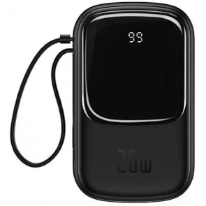 Внешний аккумулятор Baseus Qpow quick charging (With IP Cable) 20000mAh 20W Black (PPQD-H01)