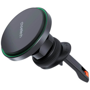 Зарядное устройство Choetech 15W Magnetic Сar Сharger (Alluminium) Green (T204-F)