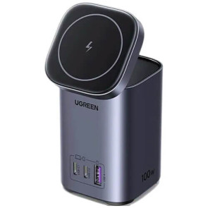 Сетевое/беспроводное зарядное устройство Ugreen CD342 Space Gray GAN 100W (EU) (UGR-15076)