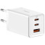 Зарядное устройство Baseus GaN5 Pro Fast Charger 2C+U 65W White w/Type-C to Type-C (CCGP120202)